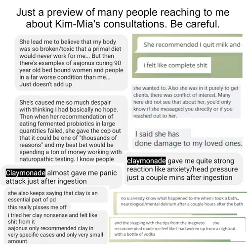 Kim Mia follow-up evidence screenshot, part 1