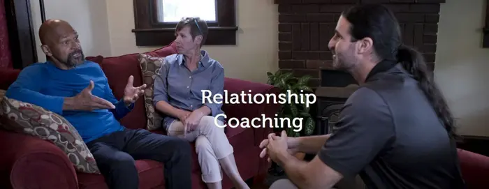 Screenshot of Phoenix Be relationship coaching promotional image